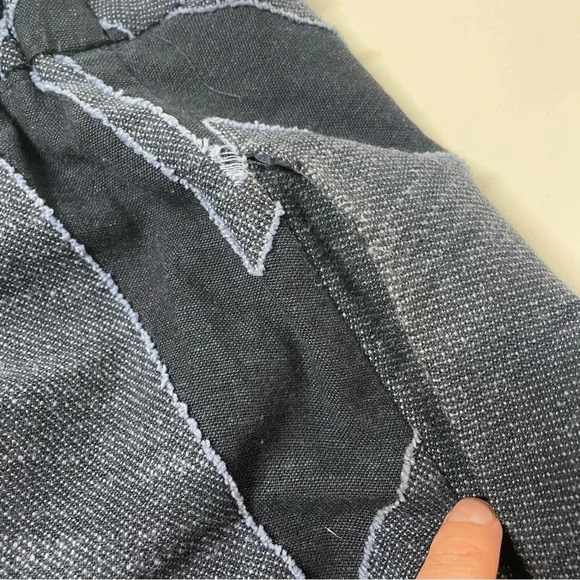 Anthropologie Eva Franco Textured-Chevron Midi Skirt Blue Ruffle Front Size 4 - Picture 16 of 16